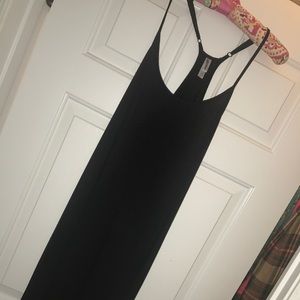 Black cotton long Maxi dress